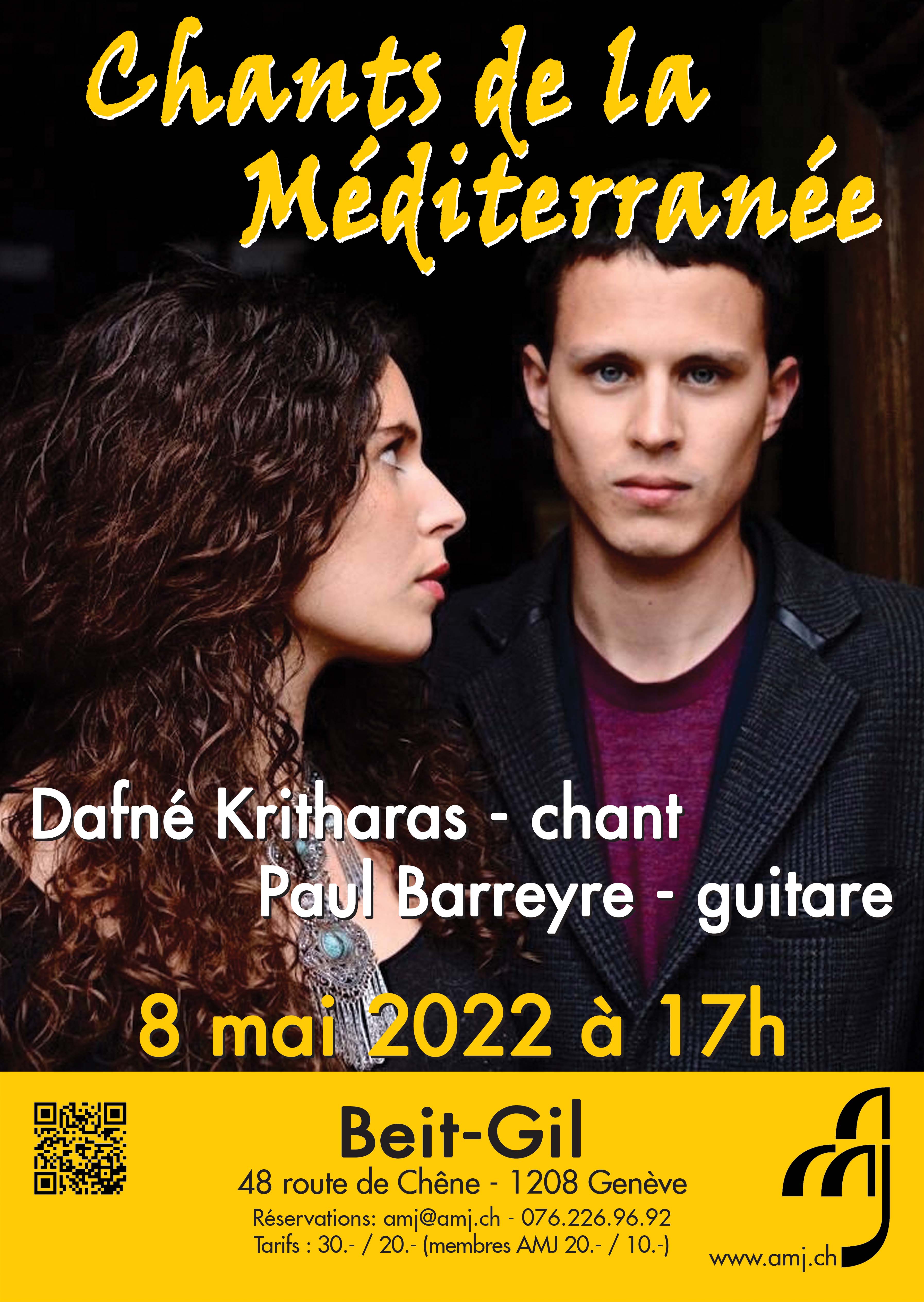 AMJ 8.05.22 - Chants de la Méditerrannée - Dafné Kritharas & Paul Barreyre