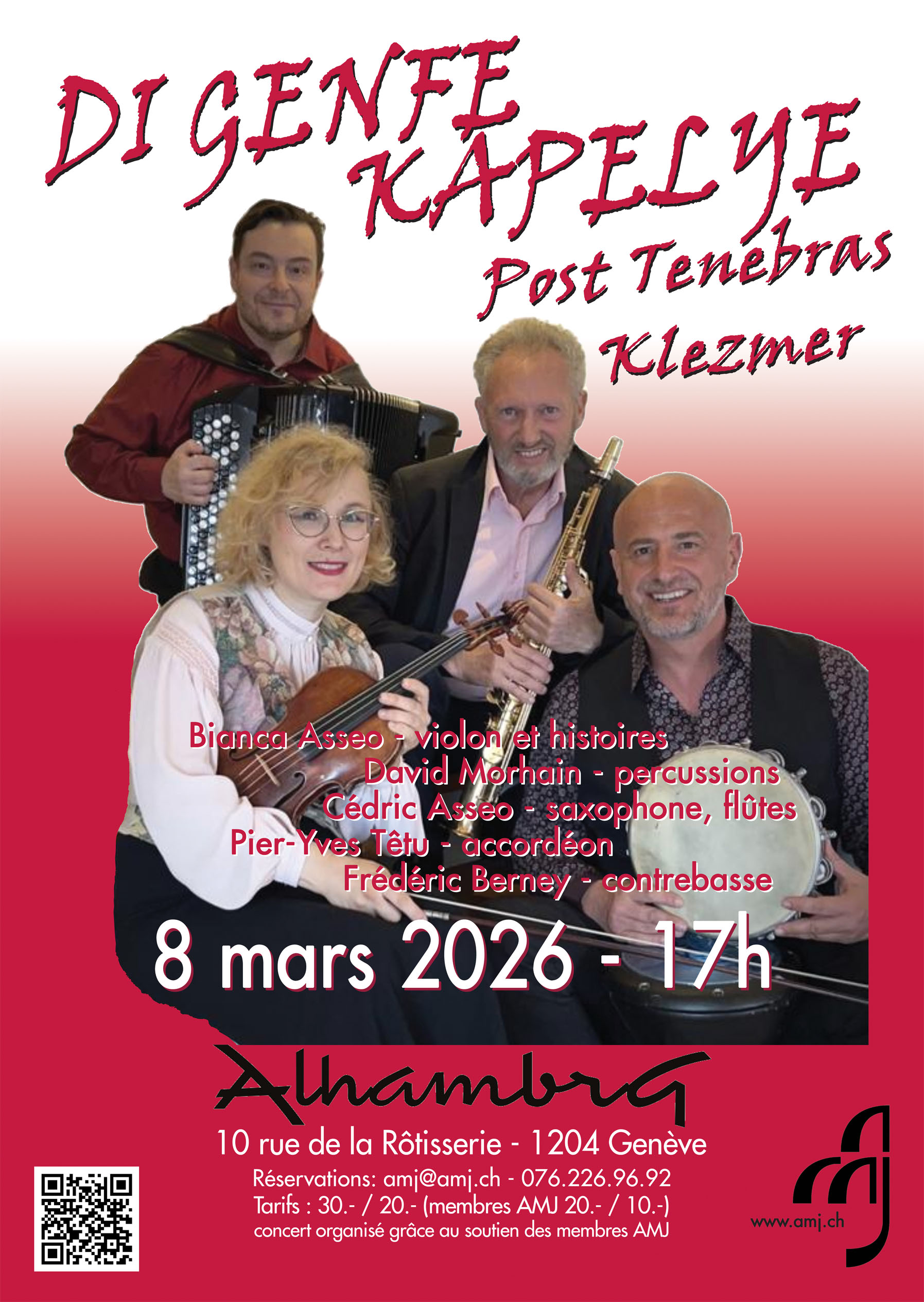 AMJ 08.03.26 - Di Genfe Kapelye - musique klezmer et chants yiddish